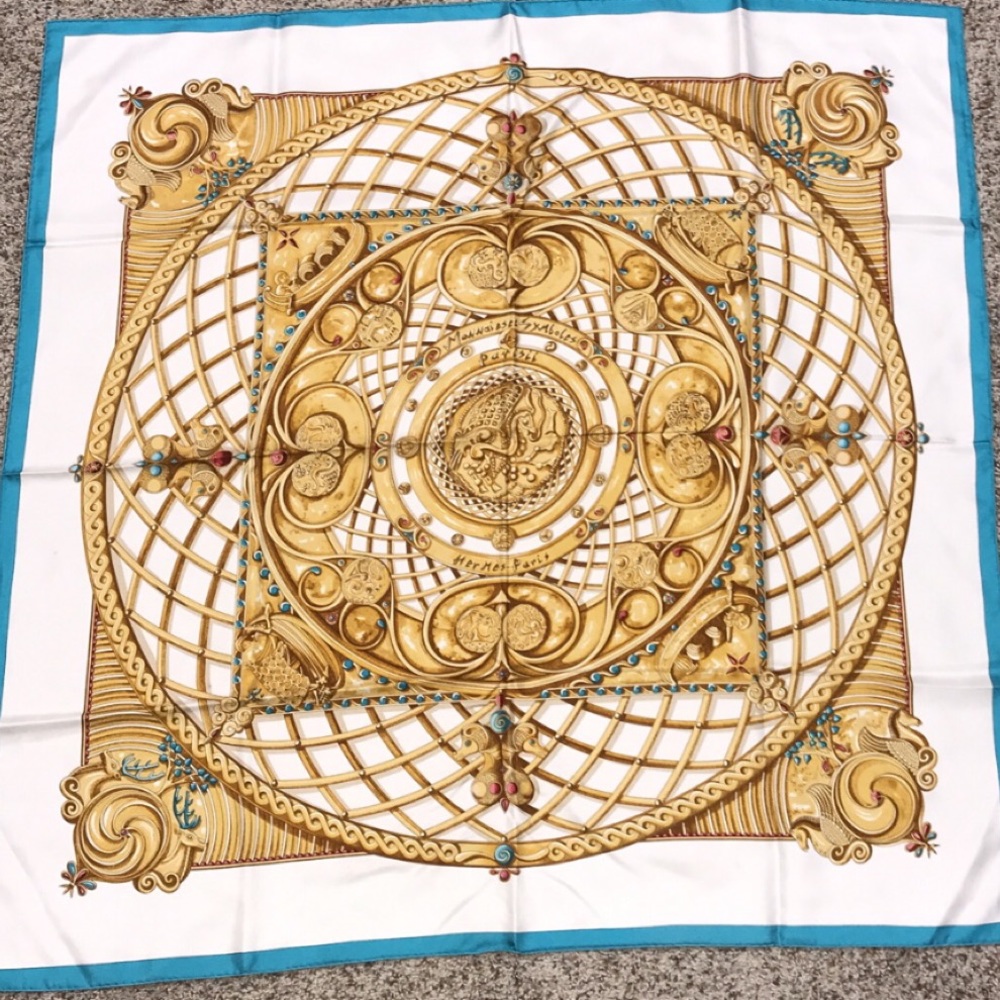 Hermes Scarf “Monnaies et Symboles des Parisii”